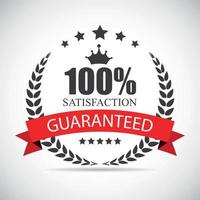 100  Satisfaction Label Vector Illustration