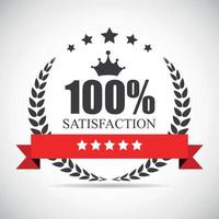 100  Satisfaction Label Vector Illustration