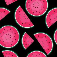 Seamless Pattern Background with Watermelon. Vector Illustration.