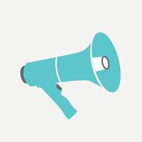 Megaphone Flat Web Mobile Icon. Vector Illustration