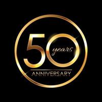Template Logo 50 Years Anniversary Vector Illustration