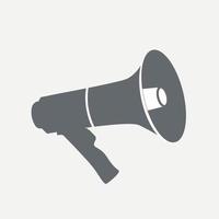 Megaphone Flat Web Mobile Icon. Vector Illustration