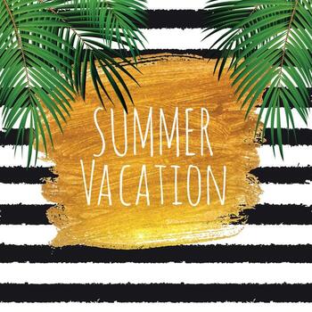 Summer Vacation Natural Background Vector Illustration