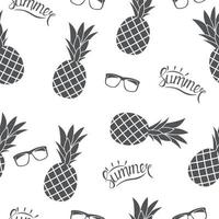 Pineapple Natural Seamless Pattern Background Vector Illustration