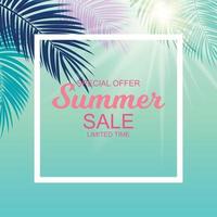 Summer Sale Background Vector Illustration