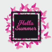 Say Hello to Summer Natural Background Vector Illustration