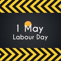 Labour Day 1 May Poster. Vector Illustration Background