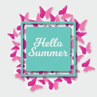 Say Hello to Summer Natural Background Vector Illustration