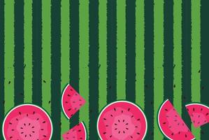 Abstract Summer Background with Watermelon. Vector Illustration