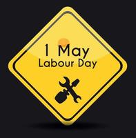 Labour Day 1 May Poster. Vector Illustration Background