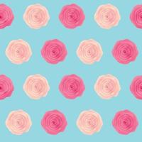Cute Rose Flower Seamless Pattern Background Vector Illustration