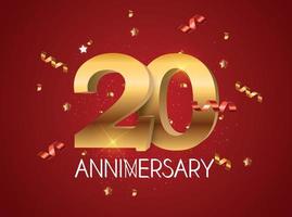 Template Logo 20 Years Anniversary Vector Illustration