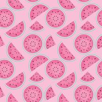 Seamless Pattern Background with Watermelon. Vector Illustration.