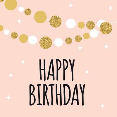 Abstract Happy Birthday Background Card Template Vector Illustration