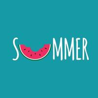 Abstract Summer Background with Watermelon. Vector Illustration