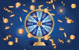 Colorful wheel of fortune. Chance of victory. Vector Illustration
