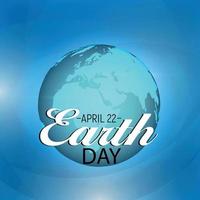 April 22, Earth Day Background Vector Illustration