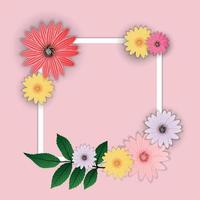 Abstract Flower Background Template. Vector Illustration