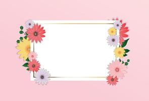 Abstract Flower Background Template. Vector Illustration