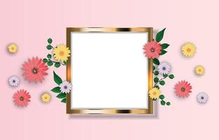 Abstract Flower Background Template. Vector Illustration