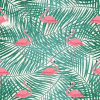 Colorful Pink Flamingo Seamless Pattern Background. Vector Illustration