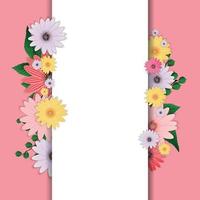 Abstract Flower Background Template. Vector Illustration