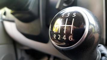 manual gearbox in the car macro black photo