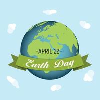 April 22, Earth Day Background Vector Illustration