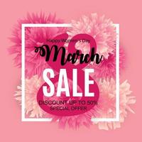 Womens Day, 8 March Sale  Spring design with Flower. Vector  Illustration