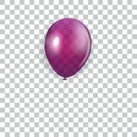 Glossy Happy Birthday Concept with Balloons isolated on transparent background. Vector Illustration