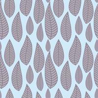 Abstract Natural Seamless Background with Leaves. Vector Illustration