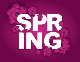 Hello Spring Banner Greetings Design  Background with Colorful Flower Elements. Vector illustration