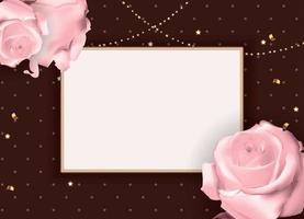 Abstract Empty Frame roth Rose. Vector Illustration Background