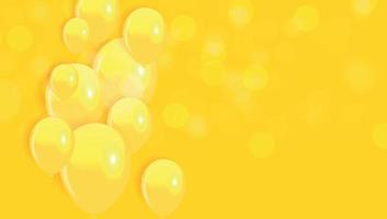 Glossy Happy Birthday Balloons Background Vector Illustration