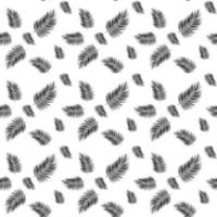 Silhouette of Palm Trees on White Background. Seamless pattern. Vector Illustration.