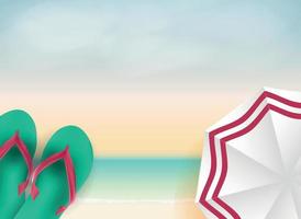 Summer Time Background. Sunny Beach Vector Illustration