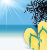 Summer Time Background. Sunny Beach Vector Illustration