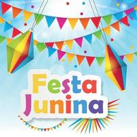 Ilustración de vector de fondo de festa junina