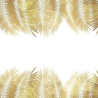 Gold Palm Leaf Vector Background. Vector Illustration