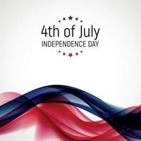 Fourth of July, Independence day of the United States. Happy Birthday America. Vector Illustration