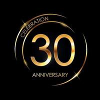 plantilla logo 30 años aniversario vector ilustración