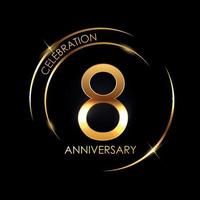 Template Logo 8 Years Anniversary Vector Illustration