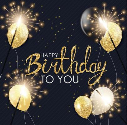 Abstract Happy Birthday Background Card Template Vector Illustration