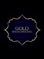Abstract Card with Golden Frame Vector Illustration