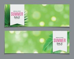 Abstract Vector Illustration Summer Sale Background