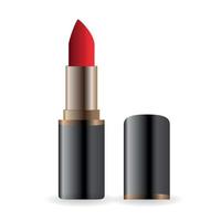 Example for advertising bright red lipstick image. Vector Illustration. EPS10