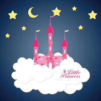 Princess  Background with Castle Vector Illustration