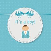 Vector Illustration for Newborn Boy