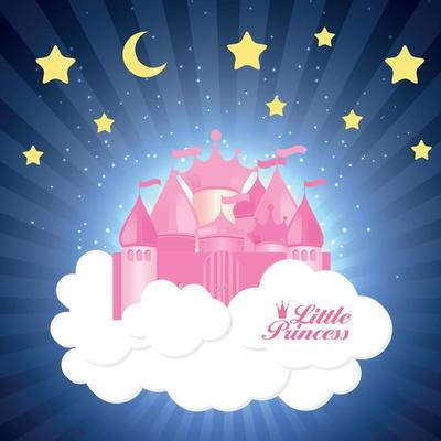 Princess  Background with Castle Vector Illustration