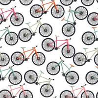 Bicycle Silhouette Seamless Pattern Background. Vector Illustrator